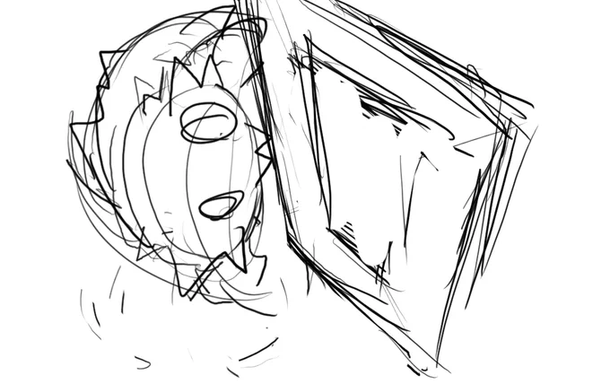#唐突に下描きまたはラフを晒す
バチュル簡略化され過ぎ問題 