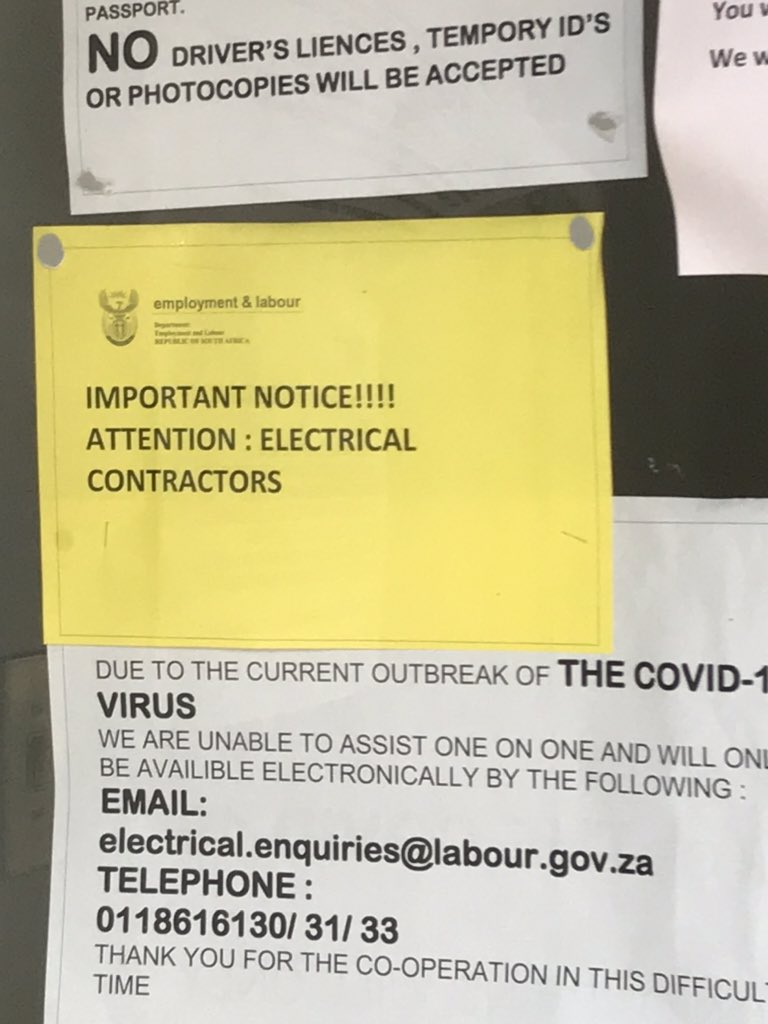 VC_Electrical's tweet photo. @deptoflabour @Newzroom405 electrical.enquiries@labour.gov.za https://t.co/F1dw5lF3dM