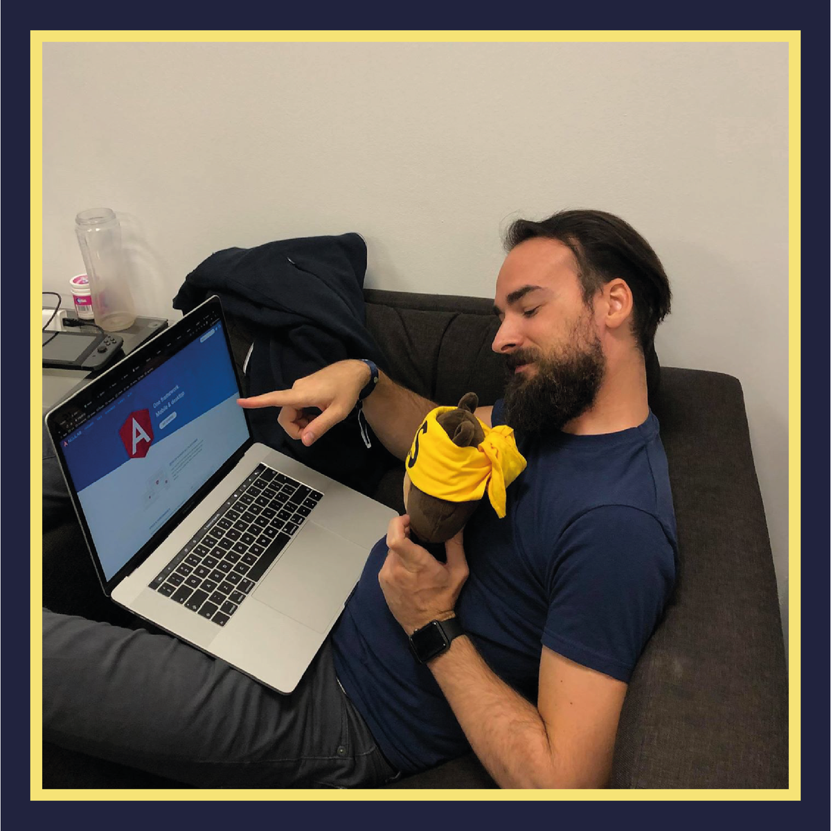 JSLeague_ro's tweet photo. Ligu, our JS mascot, learning some Angular from the Angular Master, @andrei_antal.
Now, Ligu is a successful Angular Dev.
#tb #jsleague #workshops #rangular #javascriptislife #jsworlddomination https://t.co/HkZcCTx52Q