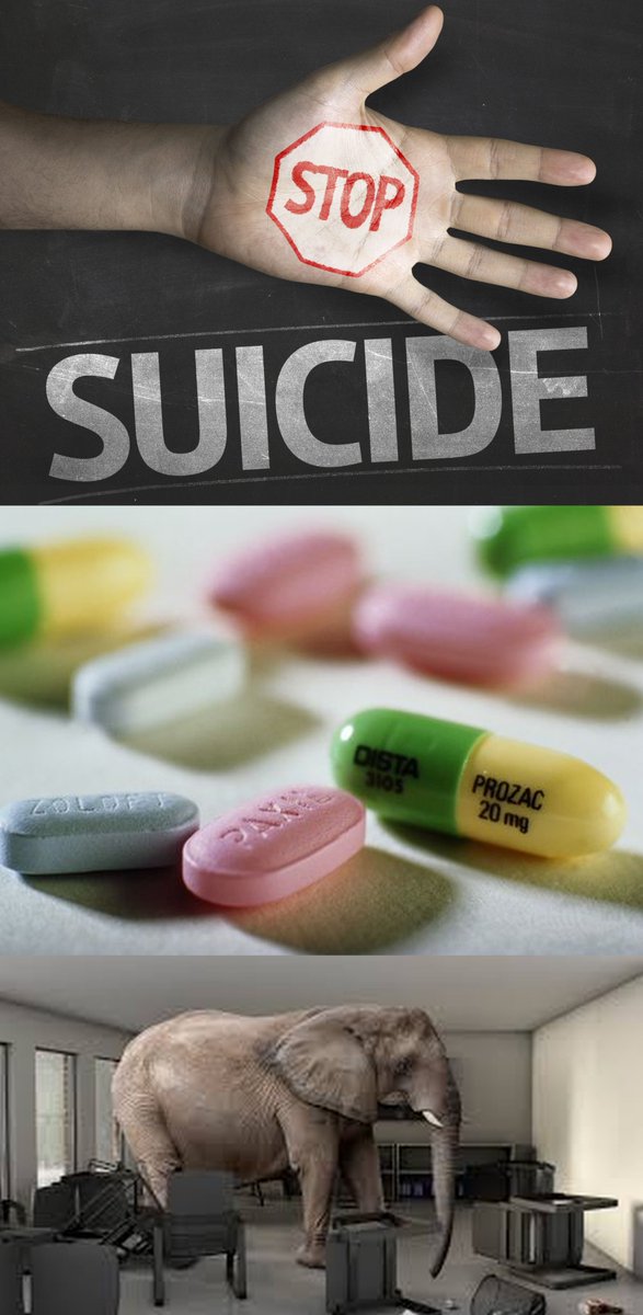 Fiddaman's tweet photo. The elephant in the room.
#SuicidePrevention
#PillsThatInduceSuicide
#PrescribedHarm
#Akathisia
#Ignorance
#WillfulBlindness https://t.co/cEyr0T1ITy