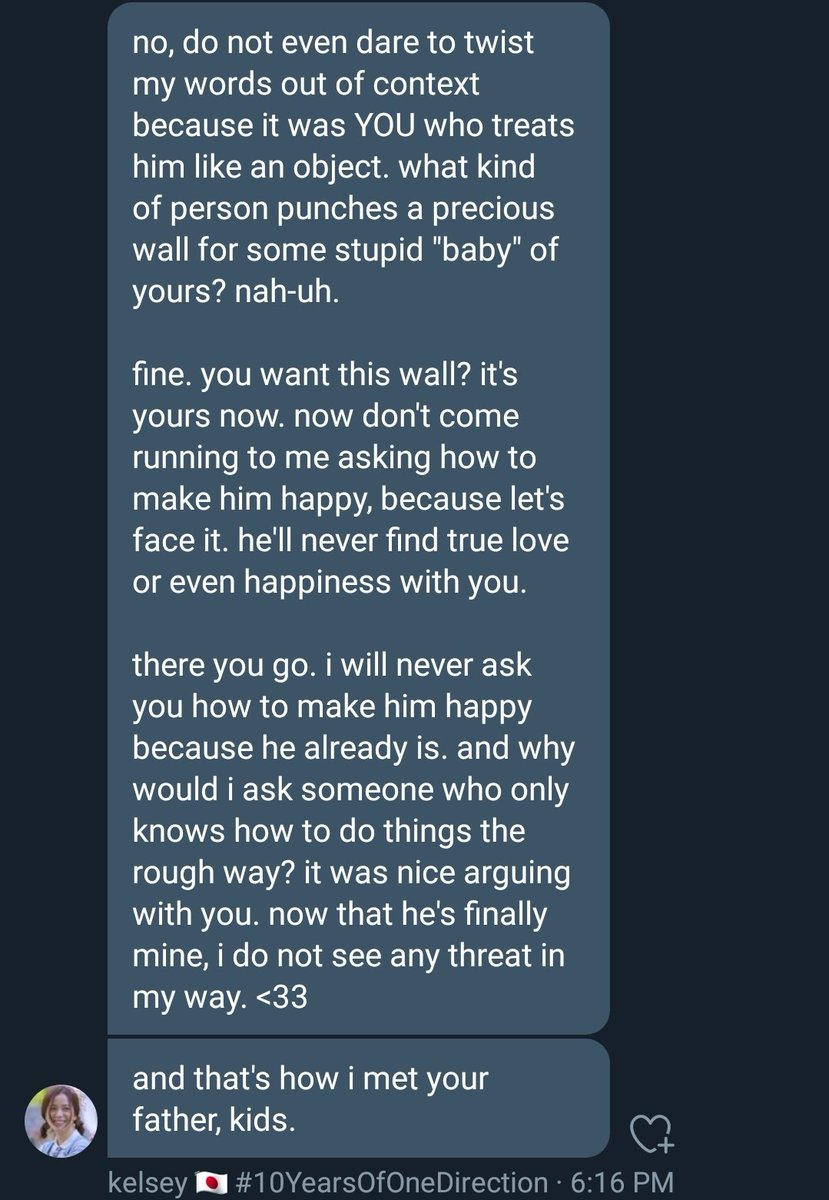 and then kelsey and the wall lived happily ever after.