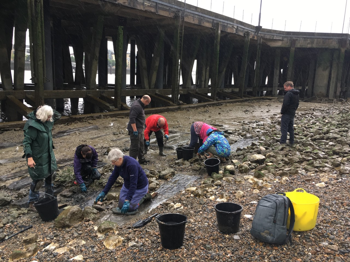 The most notable foreshore features on this stretch of foreshore are the remains of two timber slipways, down which the yard launched its ships. Fieldwork by the  #FROG have shown these to be made of reused ship’s timbers.  #LockdownLowTide