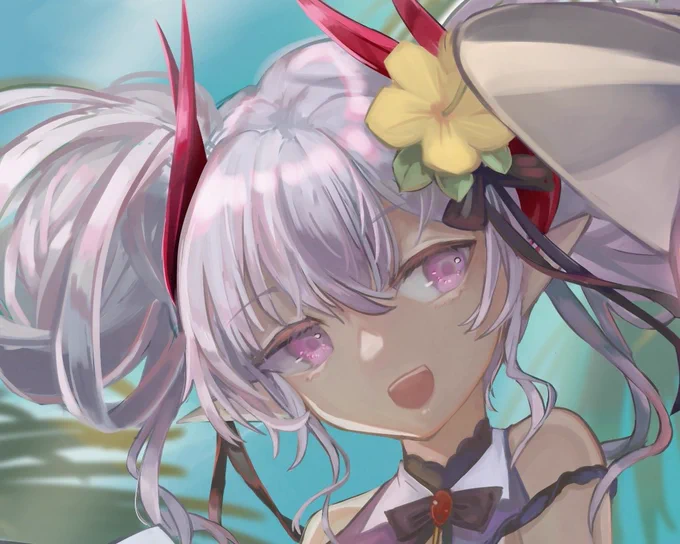海で砂遊びしにきたヴェロアちゃんと仲間達
#パズドラ 