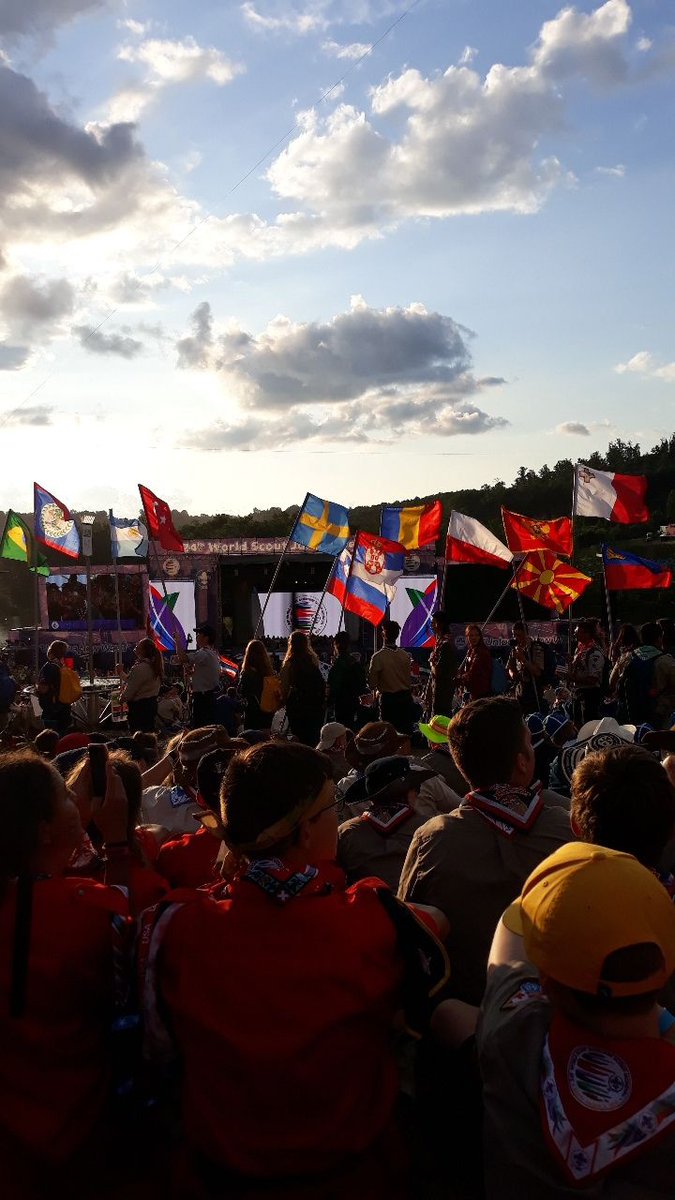 SurreyGryffins's tweet photo. Day 4. 
The first full day at the jamboree and the day of the opening ceremony. Today is bought to you by Dani who shares some of her favourite memories from this day! #uk24wsj #TB https://t.co/xabFcCYTVz