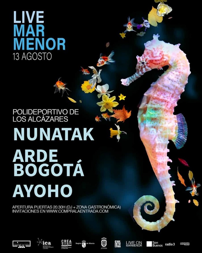 elbackstagemag's tweet photo. NOTICIAS 📢🎶📢 Llega 'Live Mar Menor' a Los Alcázares con las actuaciones de @HolaNunatak, @arde_bogota y @ayohomusic. 

▶️ https://t.co/yQsWx31RZZ

#ElBackstageMag #Murcia https://t.co/RXs1sritkN
