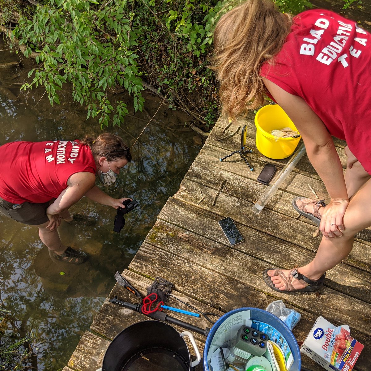 Your #BlandyEducators are modeling #WaterQuality sampling for remote learning this fall! #ClarkeToBay #BoyceElementary #RosevilleRun