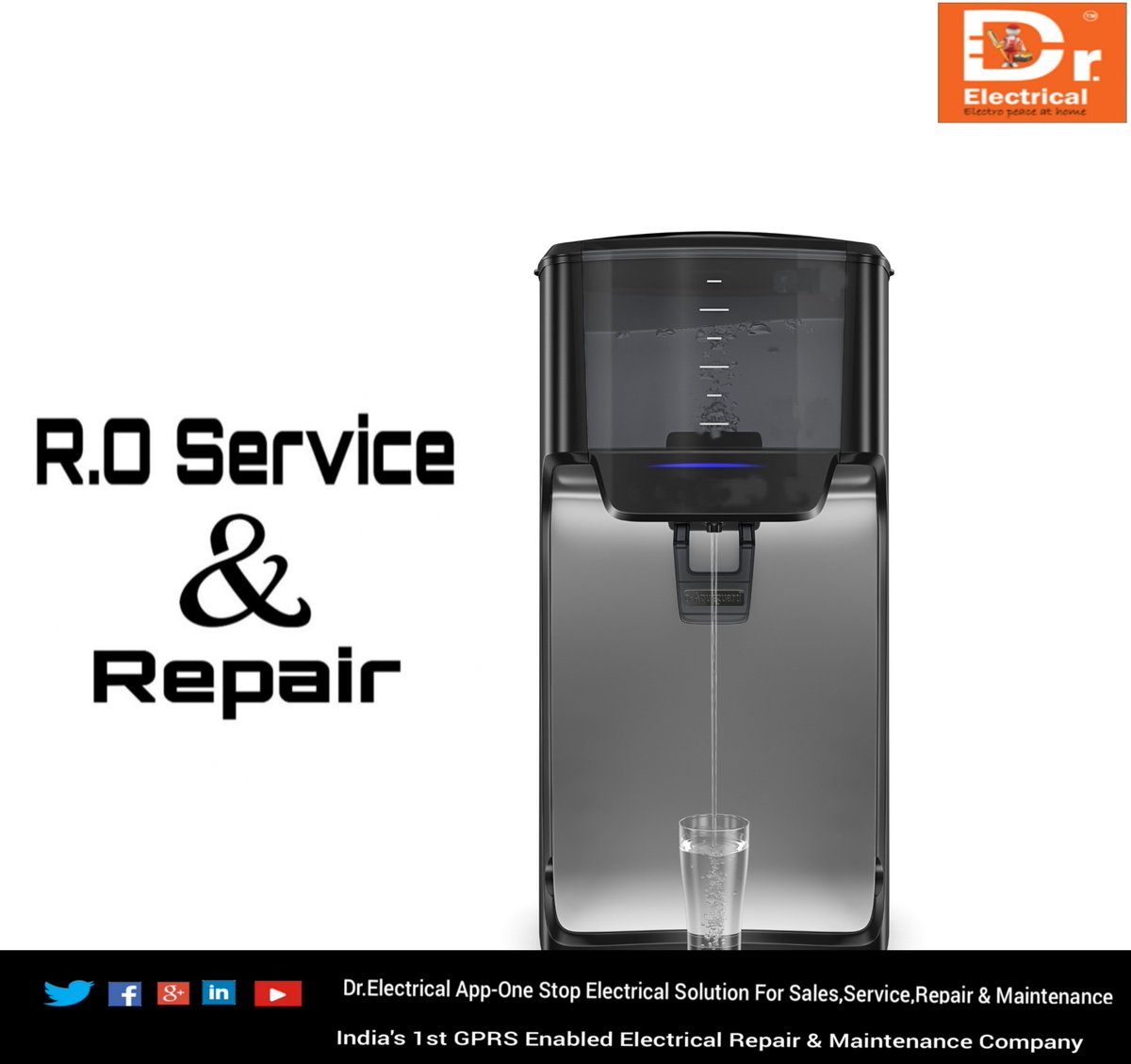 DrElectrical4's tweet photo. Dr. Electrical is your one-stop destination for all Electrical related services. It’s India’s largest Mobile App based and GPRS Enabled Electrical service provider. Call on 8377894155
#AC #SplitAC #WindowAC #RO #Chimney https://t.co/eQYAWvIw5T