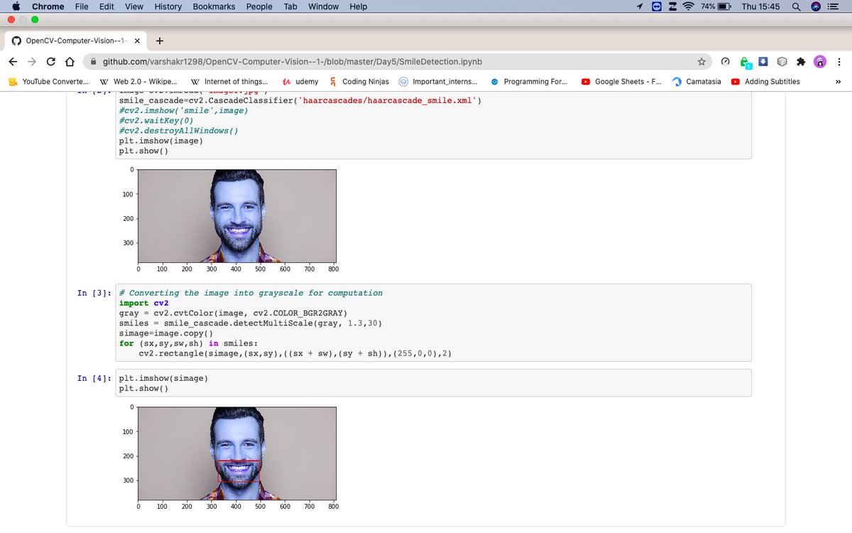 VarshaKR1's tweet image. Day5 of OpenCV was super interesting as we got to learn about object detection like face and eye detection and YOLO model!🤩
Thank you @Girlscript1 and @gssummit2020 for organising this summit. Thanks to our mentor for making us understand the concept.
#gslearningcontest