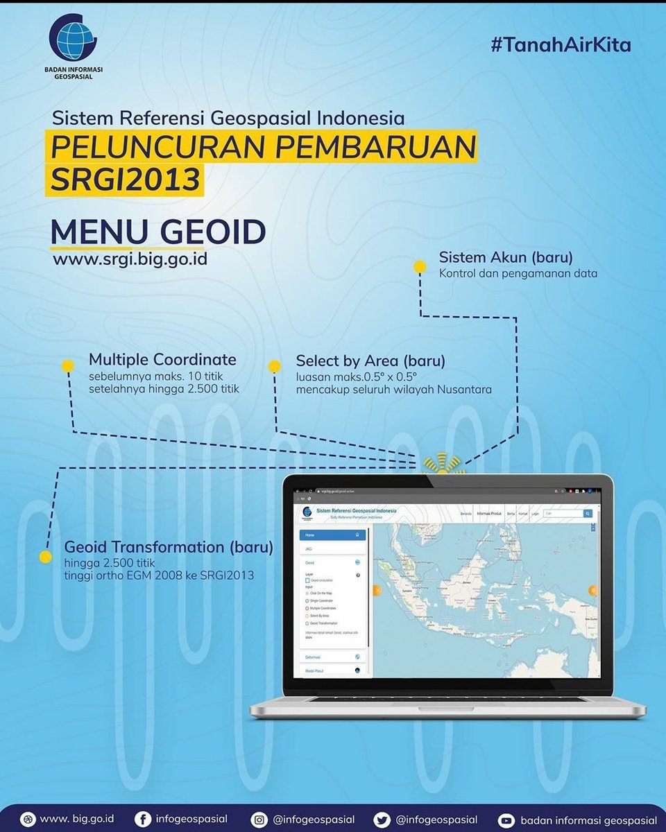 InfoGeospasial's tweet photo. Ke toko beli granit
Granit putih mahal harganya
Sudah launching menu geoid
Mari kita simak informasinya

Pantun di atas bukan cuman sekedar pantun loh sob, karena saat ini BIG memiliki menu Geoid dalam layanan SRGI. 

Cus langsung lihat infografis di bawah ini untuk jelasnya https://t.co/VvixZFB8Dq