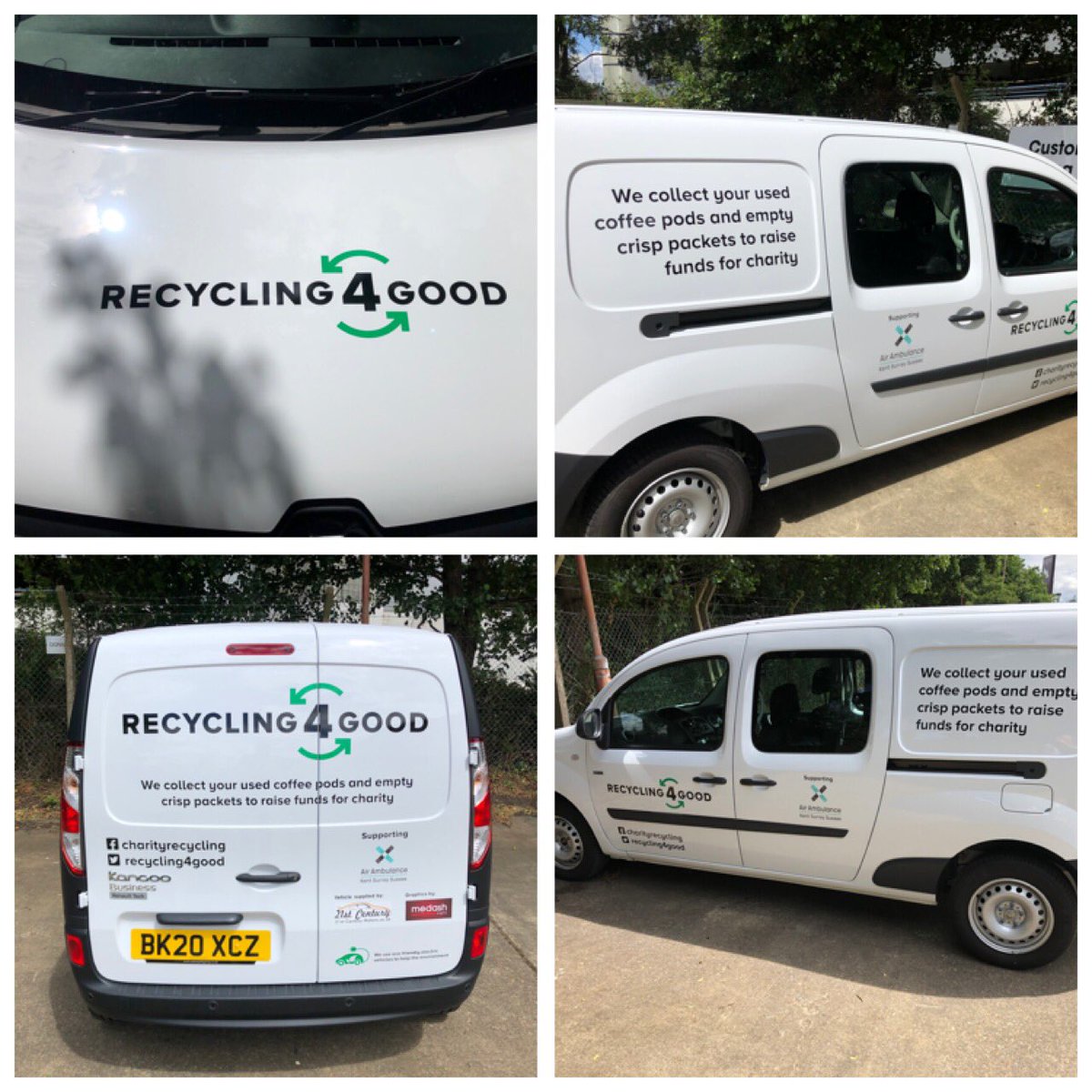 MedashSigns's tweet photo. Graphics for a charity that collects coffee pods and crisp packets which are recycled with proceeds going to @airambulancekss https://t.co/kmjVeyWX5r https://t.co/Cj7CX8be6E #signage #signagedesign #signagemaker #sign #signs #signshop #signsofinstagram  #airambulance https://t.co/x68FodMGv3