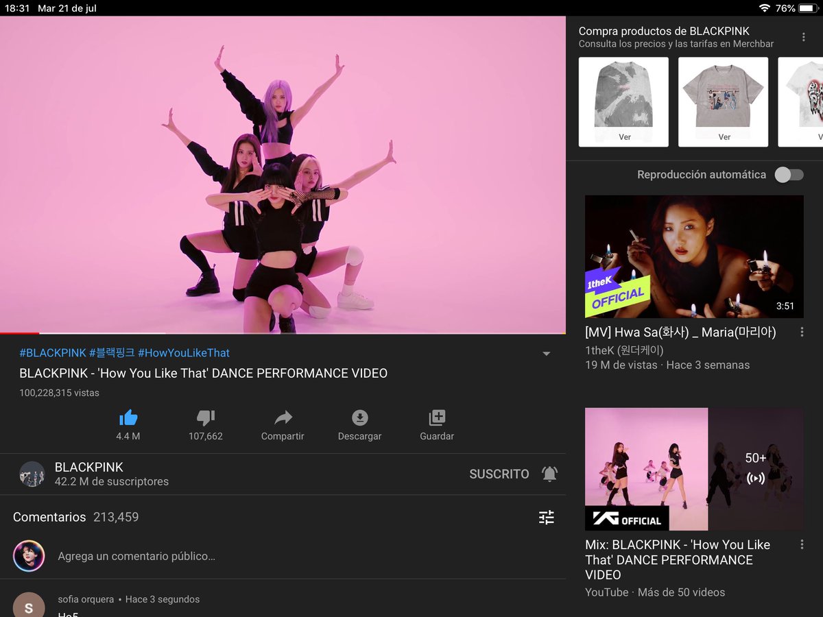 WOAS_chart's tweet photo. On July 21,2020 #BLACKPINK  'How You Like That' DANCE PERFORMANCE VIDEO hits 100 Million views on YouTube 🎊  
 
@ygofficialblink /@BLACKPINK 🖤💖  #HowYouLikeThat        

🔗https://t.co/rlYEbRDduZ https://t.co/IJEKZFvMTQ