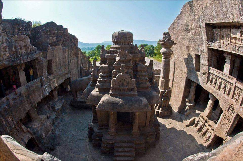 Absolutely stunning Ellora cave carved out of single rock, MaharashtraDated~ 8th century CE Kailasa temple, Ellora