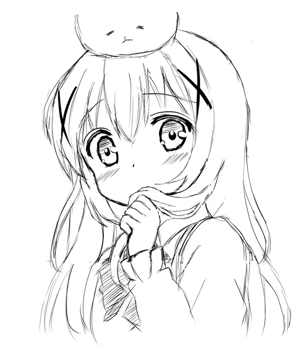 今月のチノちゃん(9月号より模写) 