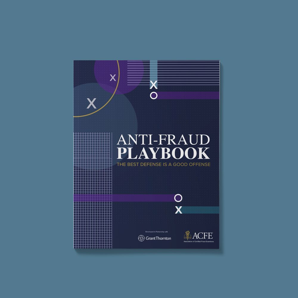 TheACFE's tweet photo. Developed in partnership with @GrantThornton, the Anti-Fraud Playbook provides best practices and tools for implementing, improving or benchmarking your fraud risk management program. https://t.co/HdxRrwgSn6 https://t.co/8q1JKSY1gB