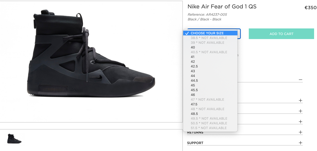 nike air fear of god 1 canada