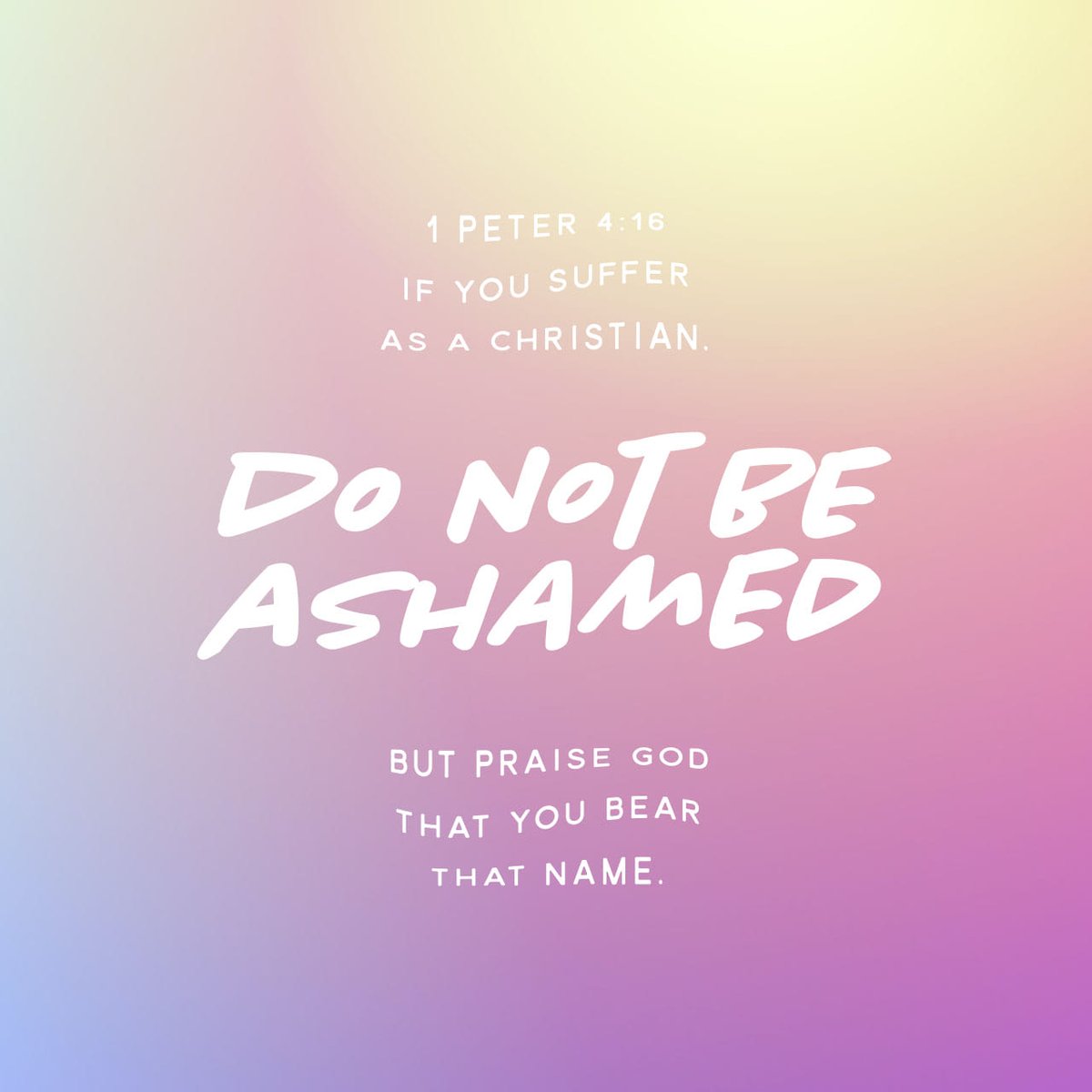 BethanyFilton's tweet photo. However, if you suffer as a Christian, do not be ashamed, but praise God that you bear th…
https://t.co/nKiB2aHtym https://t.co/P8yjERfLhj