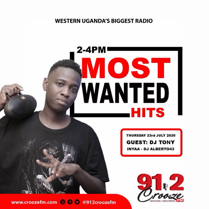 912CroozeFM's tweet photo. #TheMostWantedHits 🔥🔥🔥🔥 @DJ_Alberto43 @Inyaaclare and guest DJ @DOmukyamu. Hope you are ready for this Party!! https://t.co/paFvXtjB8S