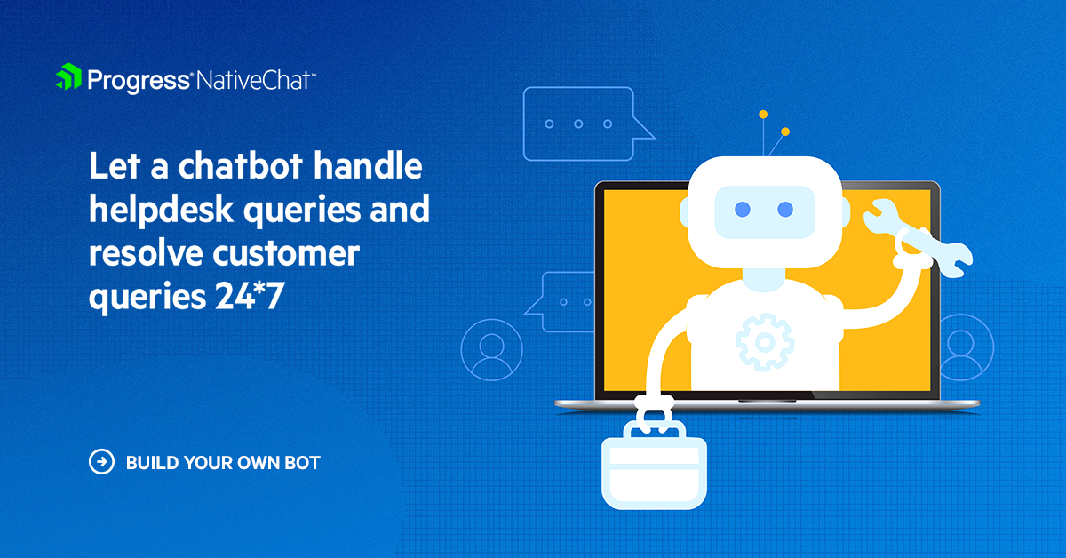 Kinvey's tweet photo. Improve your #support team success metrics. 

Let a #chatbot answer basic support queries and #FAQs, using conversational flow instantly in real time. 

#NativeChat can resolve more support tickets in less time.

Try it now: https://t.co/QxYeWEMX1q https://t.co/zoaMUOlbtR
