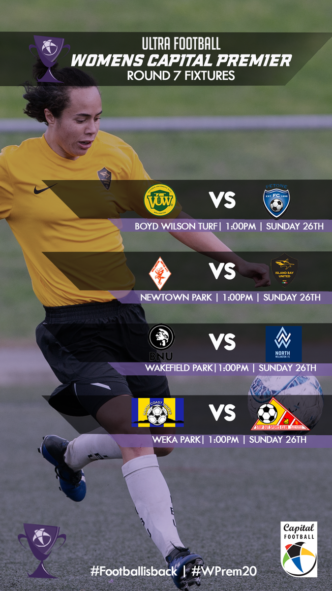 CapFootball's tweet photo. #CapPrem20 #WPrem20 | 
Another action packed weekend of football for Men's and Women's Cap Prem!
@WgtnOlympic @western_subs_fc @VUWAFC @TawaFootball @WgtnUnited @SeatounAFC @UHC_Football
@NorthWellington @MRAFC1907  @PetoneFC @Redgoldblood @IslandBayUnited @wearekcu @BNUAFC1916 https://t.co/dmCk2AShsS