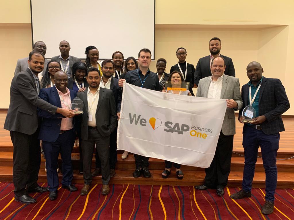 SeidorAfrica's tweet photo. #TBT 
Throwback to the time the Seidor Africa East Africa team walked away with 3 top awards at the 2018 SAP Awards ceremony. These awards include Top SAP Platinum Partner 2018, No.1 SAP Business One Partner 2018, and the top operational employee. 

#EastAfrica #SAP #SAPAfrica https://t.co/FBt1WRMbwh