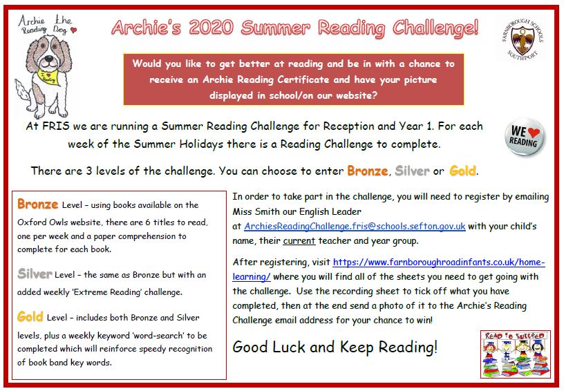 FRISroom15's tweet image. I have had a fantastic response to the FRIS Summer Reading Challenge set for Reception and Year 1 classes so far. It is not too late to sign up... details are in the flyer below!
@FRISroom1 @FRISroom2 @FRISroom3 @FRISrooom4 @FRISroom5 @FRISroom7 @FRISroom8  @FRISroom10