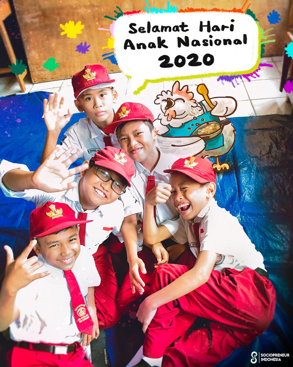 Di tengah pandemi Covid-19, jangan putus asa anak-anak Indonesia. Tetap Semangat belajar meski harus #dirumahsaja . 
Selamat Hari Anak Nasional.
#HistoryMaker #HAN2020 #AnakTerlindungiIndonesiaMaju