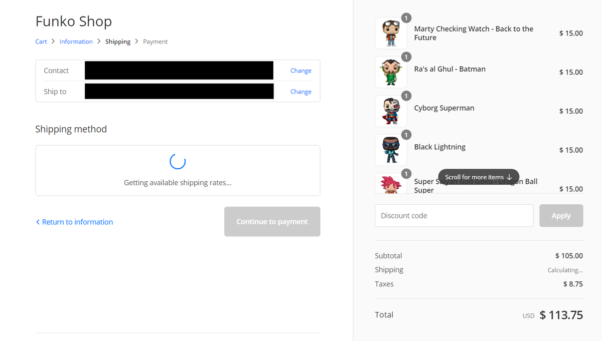 GuichoVillegas's tweet photo. @funko I didn't get any mail confirming my order. I don't see my order on my history either. Does it mean my purchase didn't went through? I took screenshots of the process although Goku and BL were sold out before my payment. https://t.co/M8G99oeTxm