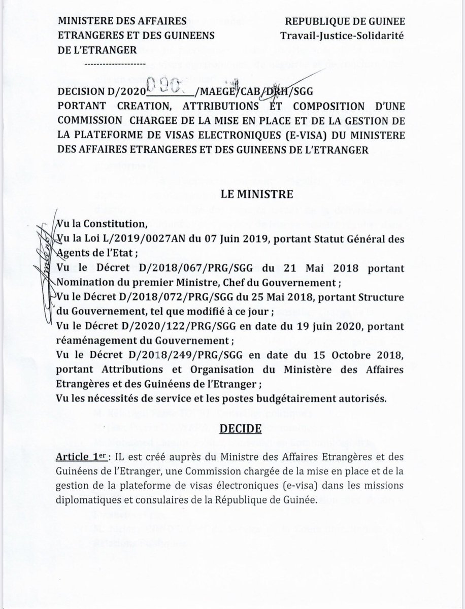 Ministère des Affaires Etrangères de Guinée tweet media