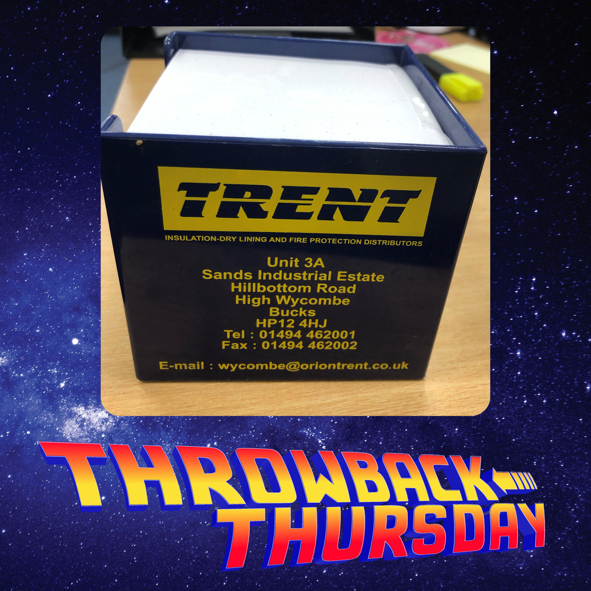 galaxyinsnw's tweet photo. A quick #ThrowbackThursday post. Who remembers this retro paper block holder from Trent Insulation (part of Orion Trent) from the 80's and 90's. Drop a comment below if you have some memories from those days!!
#GalaxyInsulation #TrentInsulation #OrionTrent #Paperblock #OldSchool https://t.co/C8N9jeuBDw