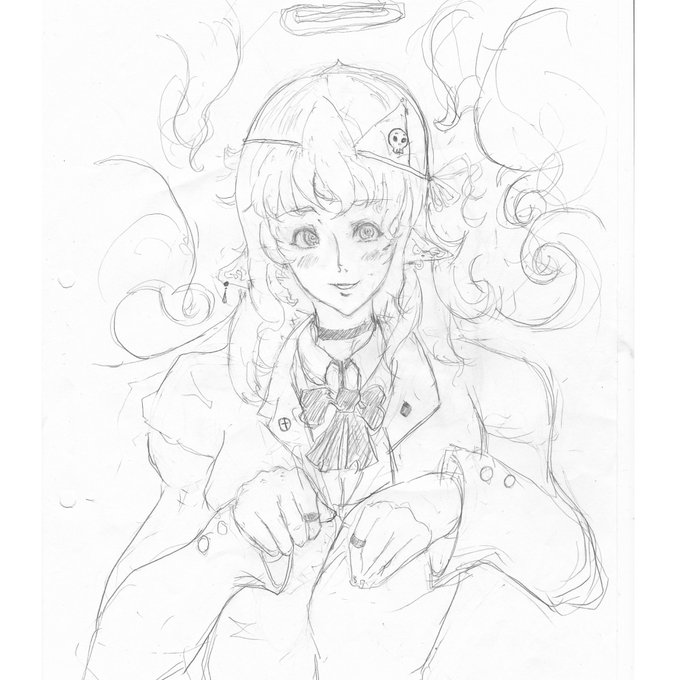 おばけをイメージして描きました
色を塗る予定ですが、できるかなあ

#イラスト好きな人とつながりたい 
#絵描きさんと繋がりたい 
#イラスト 