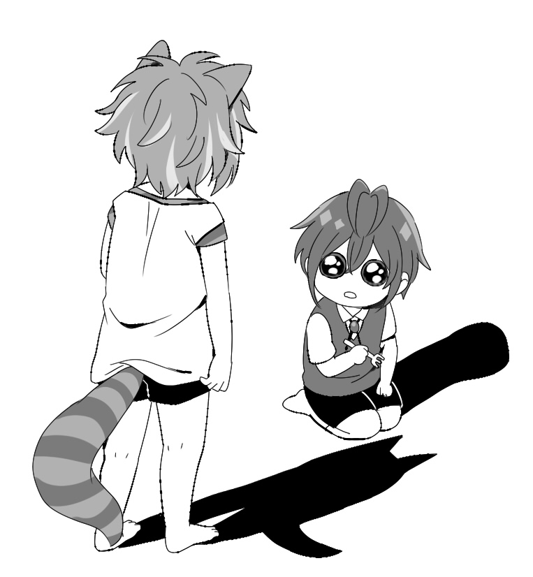 幼少リドルとトレイとチェーニャでよつばとパロ | あいにゃ02