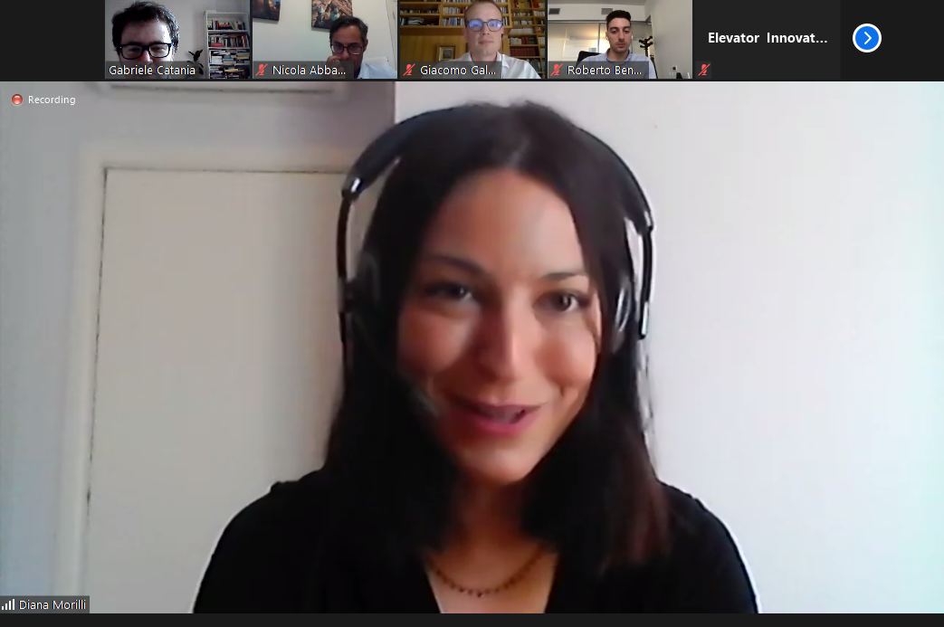 ElevatorHubVI's tweet photo. L'Elevator Club Online di martedì è stato uno dei più interessanti e informativi. Tra gli speaker Diana Morilli sales manager di #Oct8ne, specializzata in una livechat di attenzione al cliente con supporto visivo e catalogo integrato. Grazie a Diana per l'ottimo intervento. https://t.co/Q38KhaL7WG
