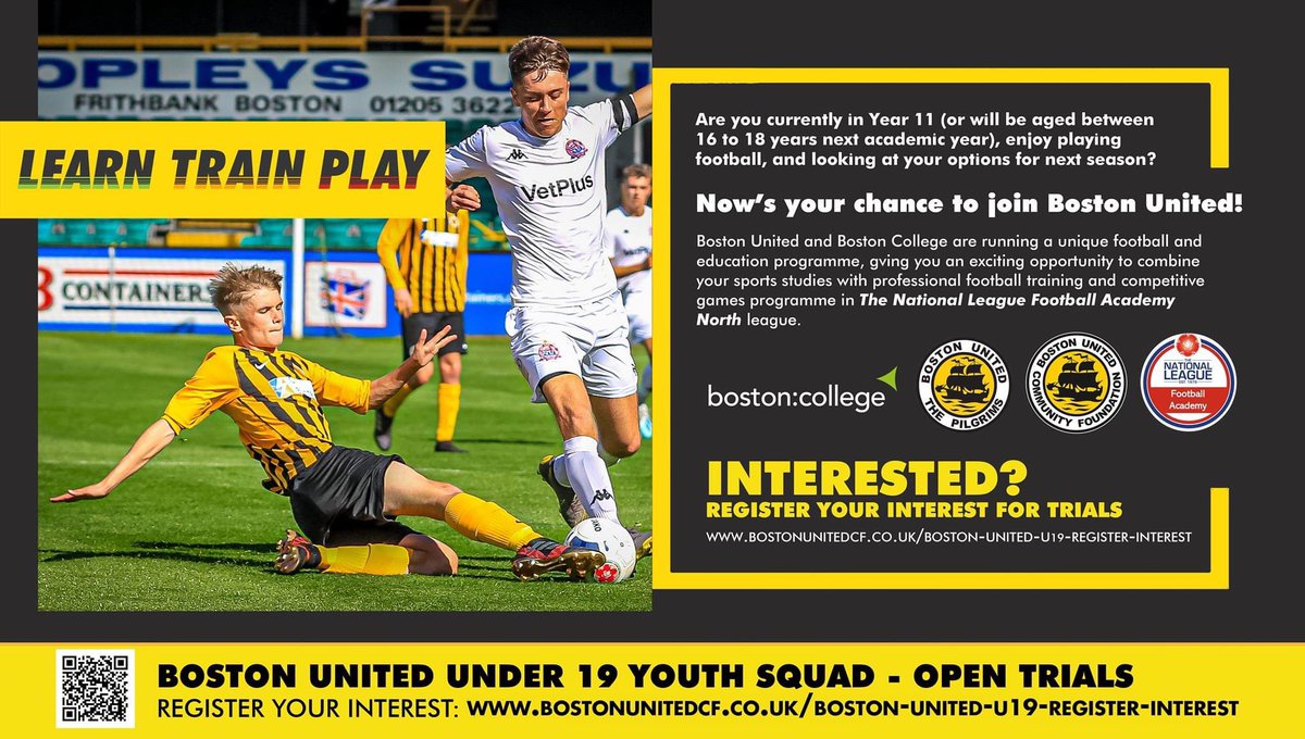 bufcacademy's tweet photo. Now's your chance to join our U19 youth squad. This season, we’re offering a unique pathway with @bostoncollegeuk where players can combine their sports education with professional football coaching and challenging games programme. 

Register your interest https://t.co/XEAoOwI60S https://t.co/dLQ8mds0wZ