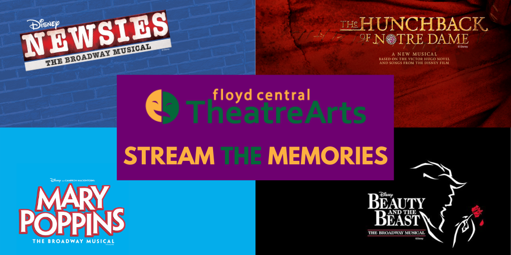 You can stream four of our favorite past productions!  Available at specific times on specific days, these shows can be viewed in the comfort of your own home.  Streaming schedules and tickets at our website, floydcentraltheatre.org. Limited time only!! #streamthememories