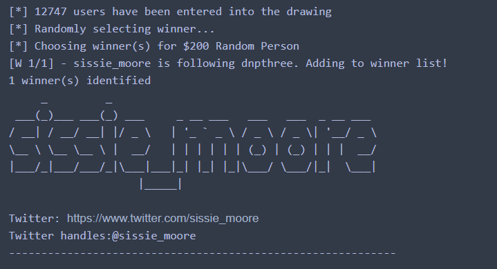 DNPthree's tweet photo. Congratulations to the $200 winner @sissie_moore 

Starting a few morning giveaweays on https://t.co/9aY020r1N6 https://t.co/WcKESbTVXH