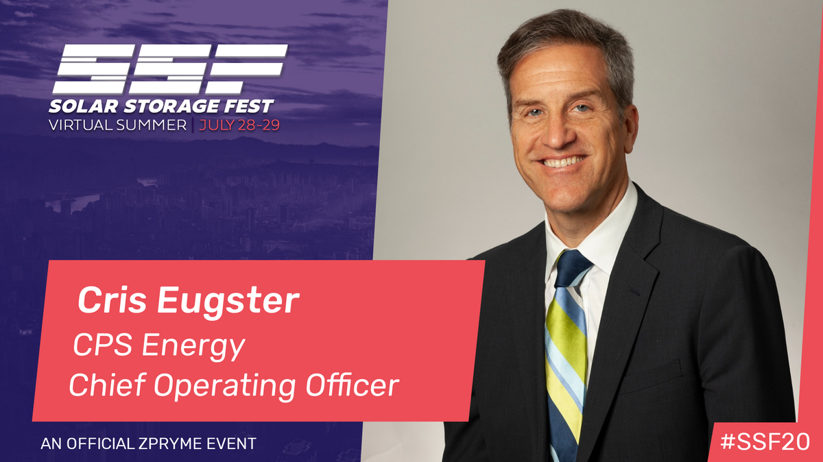 #SSF20 is next week! Have you registered yet? ssfest.co <a href="/cpsenergy/">CPS Energy</a> Chief Operating Officer <a href="/Cris_Eugster/">Cris Eugster</a> will give a keynote presentation on July 29th, at 1:00pm as he discusses solar and storage innovation. See you next week!