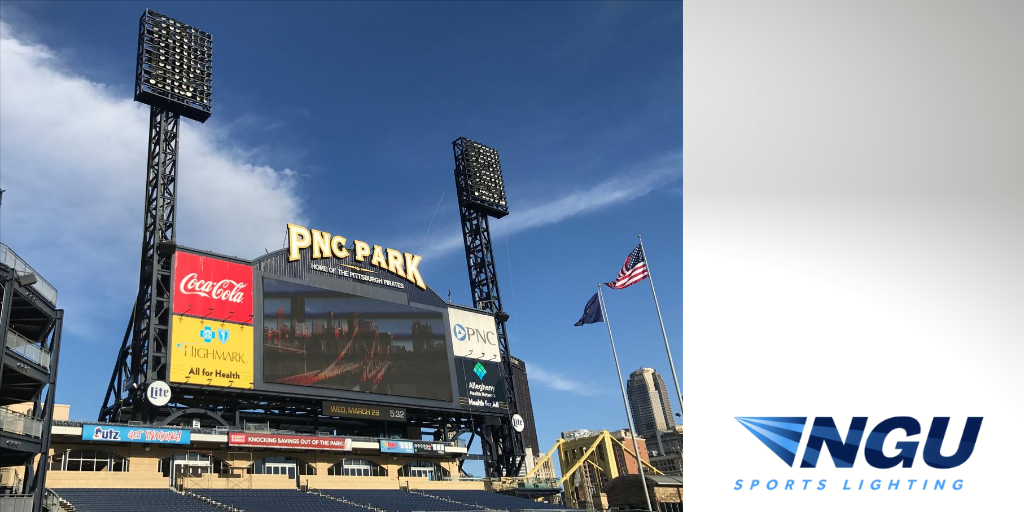 NGU_Lighting's tweet photo. It's opening day for Major League Baseball and we couldn’t be more excited! Ephesus lighting shines on several MLB fields, including the beautiful PNC Park in Pittsburgh. #sportslighting #GetLitWithNGU #mlb #steelcity #openingday #LEDLighting #baseballisback https://t.co/aryCCvnfh7