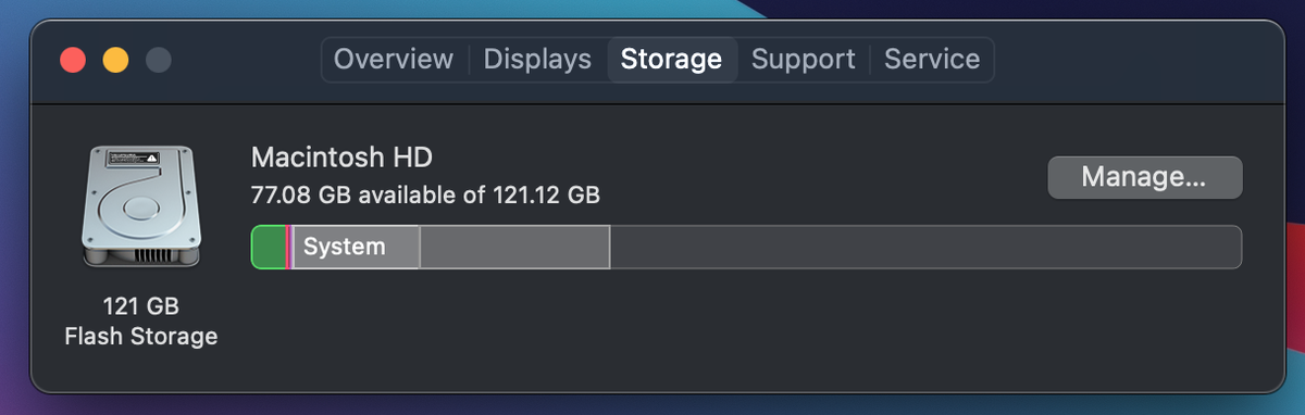 Just testing the new macOS 11 Beta (Big Sur). I noticed more free space in my MacBook Pro 2015 128 GB SSD.