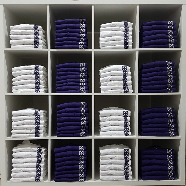 StFXSOS's tweet photo. The new St. Francis Xavier crested uniform is now at the ISW Milton store! The ISW team is filling orders with the new pieces. Incoming Grade 9s can continue to wear this uniform at holding school and new school (see @HCDSB Policy II-41) #GoKnights @JCrowellHCDSB https://t.co/HHtkH9zN7q