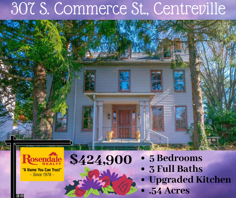 RosendaleRealty's tweet photo. #SundaySpectacular
Stunning 19th Century home featuring impressive architectural details with a modern feel. Situated on a large private lot in downtown Centreville. This one is a MUST SEE!! Give us a call at 410-758-0333 to schedule a private showing. https://t.co/BFXfZfr8Bn https://t.co/ImGN1SSlME