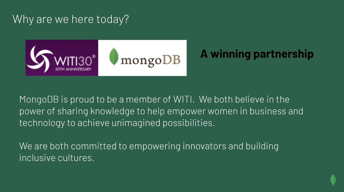 lifeatmongodb's tweet photo. Here are some snippets from the "Trust, Then Verify: An Actionable Guide to Keeping Yourself Safe Online" @WITI webinar yesterday. Thank you Dawn Charles and Lena Smart for sharing your expert security tips! Learn more about our team: https://t.co/p9nYCRwuLl #LifeAtMongoDB https://t.co/nHy0XxEgQd