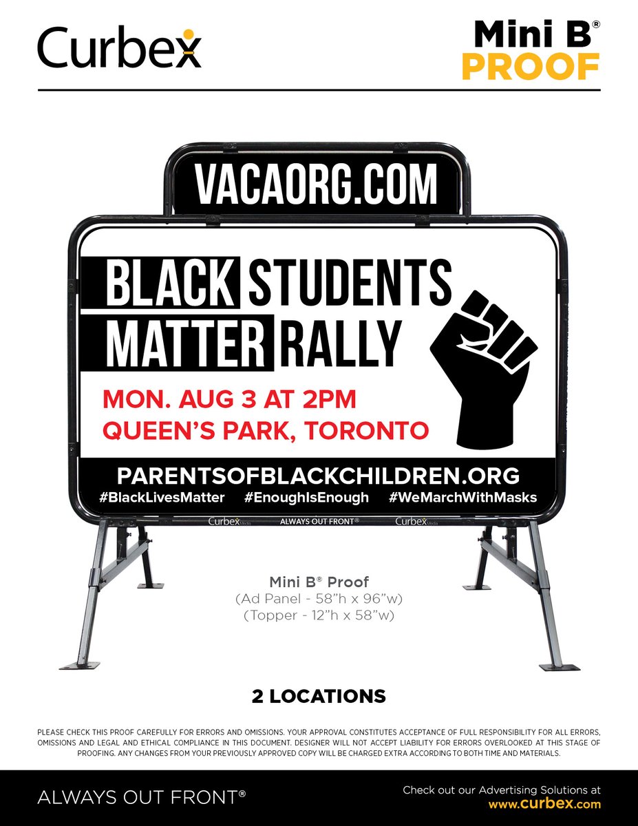 We need to plaster these signs across the Province. Can you help? Purchase a T-shirt at marchforblackstudents.com Need one for your City? message us.