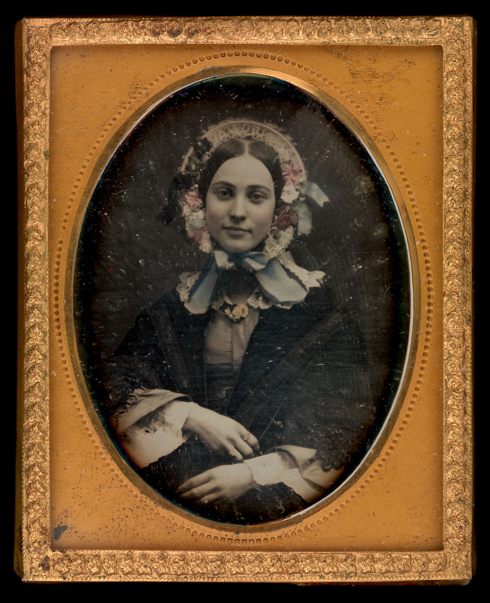 The daguerreotype is a direct-positive process, creating a highly detailed image on a sheet of copper plated with a thin coat of silver without the use of a negative. The process required great care.