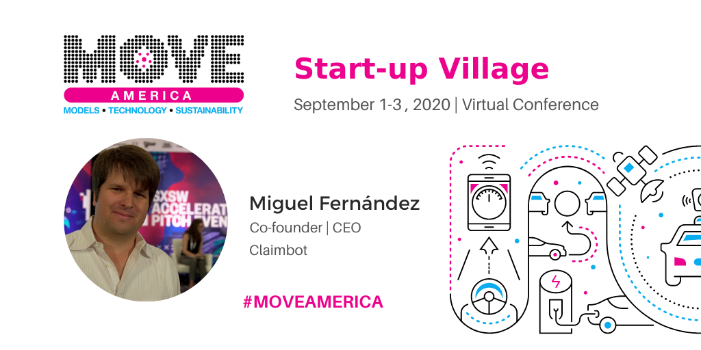 We're happy to have been selected as part of the @MOVEAmerica2020 Start-up Village. We have complimentary passes to the conference. If you're interested in attending, send us a DM! 

#MOVEAMERICA #Claimbot #mobility #cx #auto