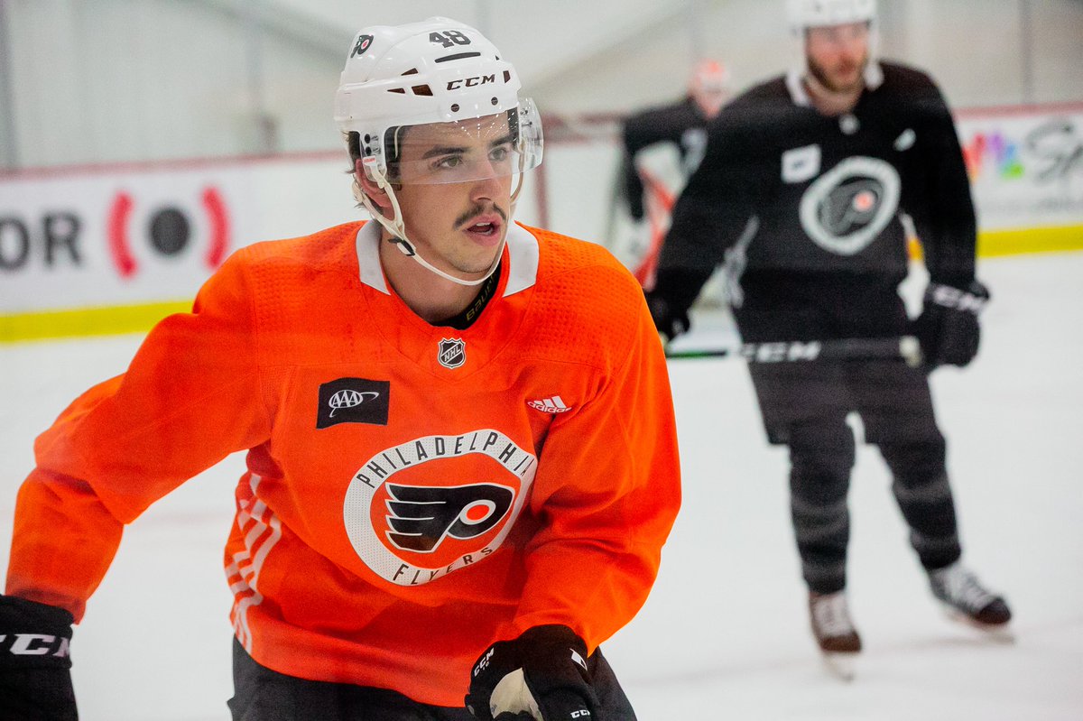 NHLFlyers's tweet photo. One final squad scrimmage before we head north of the border. https://t.co/ZvbduOP6dD