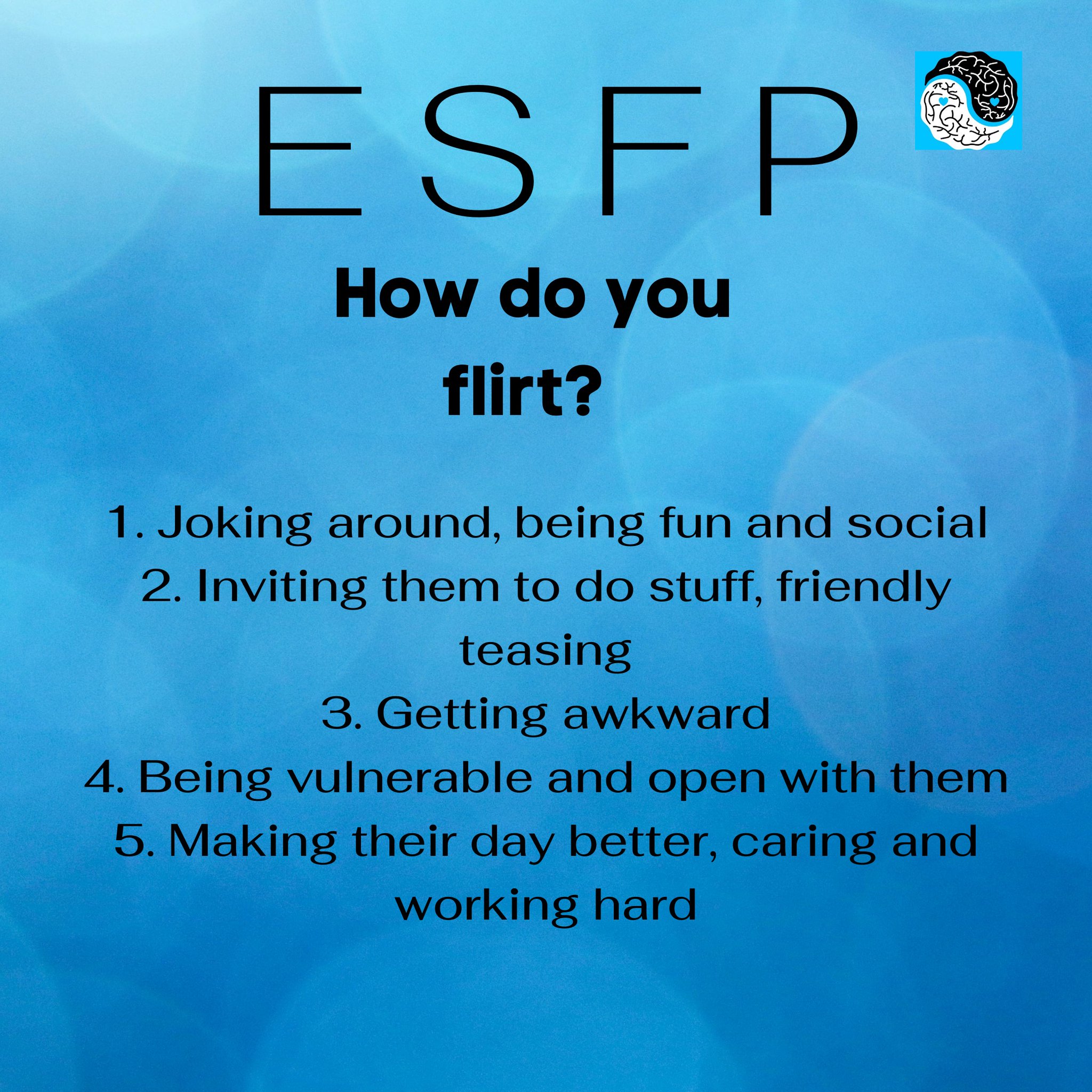 Typematch Sur Twitter Esfp Answers To How Do You Flirt Showed These Main Patterns How Do You Flirt As An Esfp Or What Experiences Do You Have Flirting With An Esfp