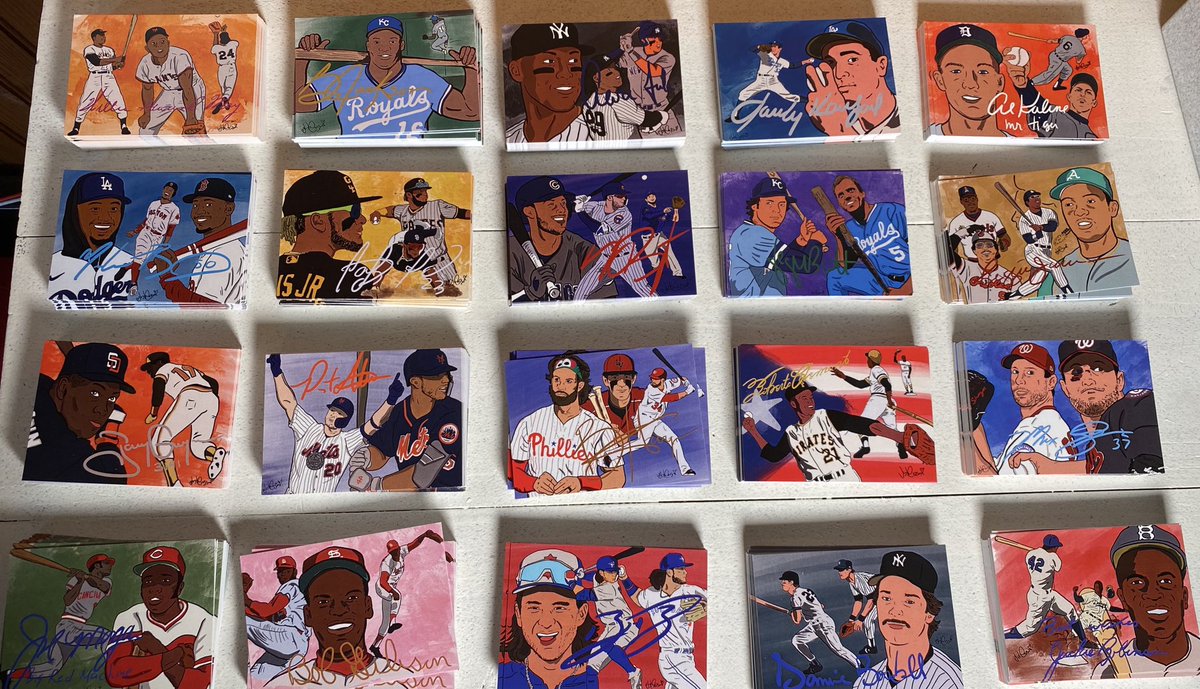 Happy #OpeningDay, baseball pals, friends of #TheHobby and #digitalart people! I have a new set of baseball art cards on my site and I’m giving one away! 20 players, and some of my favorite ones yet. RT and Follow for a chance to win! I’ll pick a winner Sunday night!
