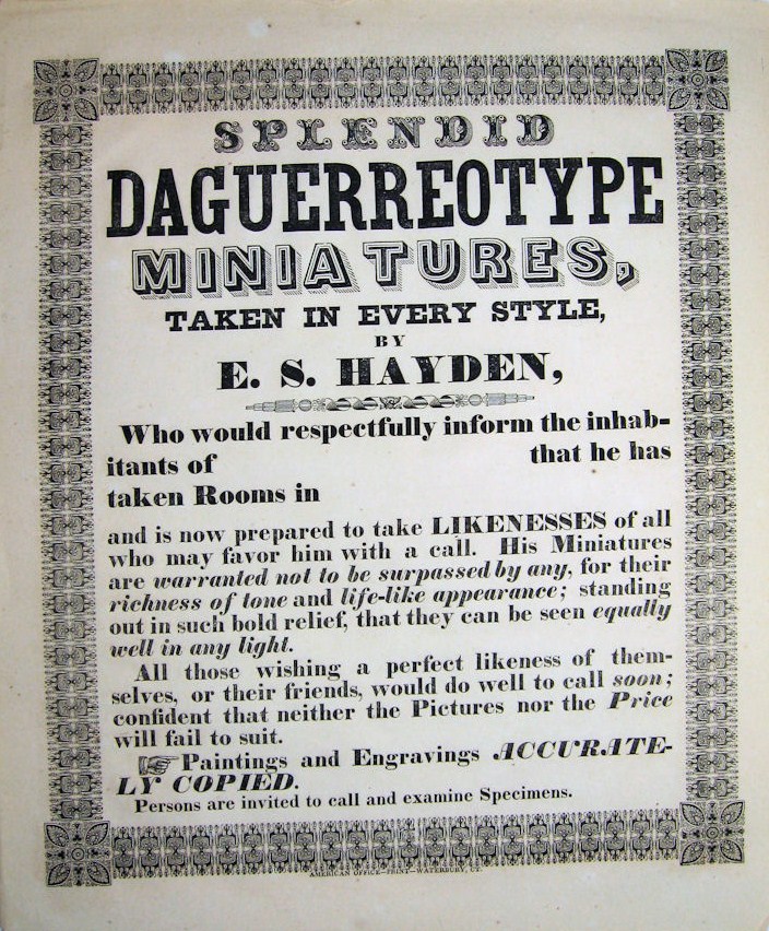 Daguerreotypists in major cities invited celebrities and political figures to their studios in the hopes of obtaining a likeness for display in their windows and reception areas.