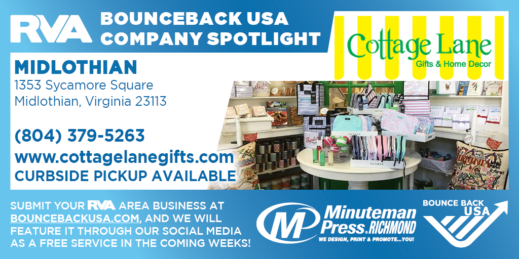 MMPofRVA's tweet photo. #BounceBackUSA Spotlight
Cottage Lane Gifts
https://t.co/zutFuIfMuV

#Gifts #RVA #ShopLocal #SupportLocal #RebuildLocal #Richmond
#MinutemanPress #Virginia #Printing https://t.co/Hjj3edlufH