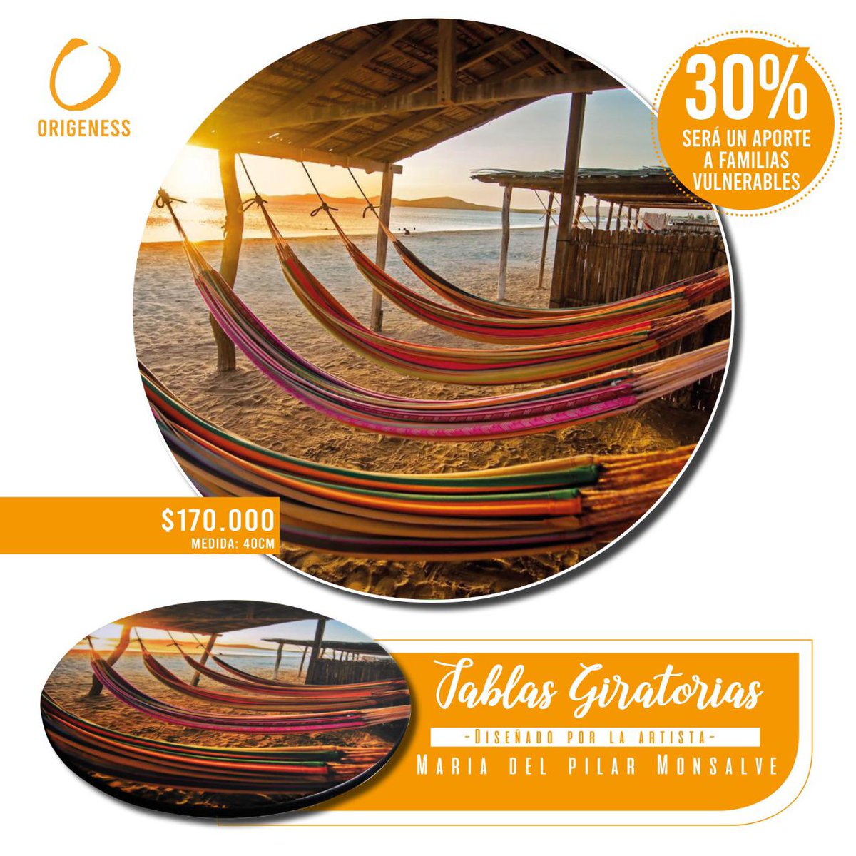 origenesscolom1's tweet photo. Creemos que los #Colombianos debemos ayudarnos, por eso las utilidades de nuestros productos van a mercados para familias vulnerables. Te presentamos nuestra nueva colección de Tablas Giratorias creadas por la artista Maria del Pilar Monsalve. #TuCompraAyuda #FelizJueves https://t.co/ch2MPiBcAi